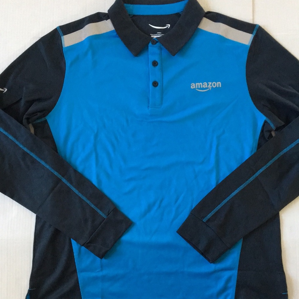 Amazon Delivery Polo Long Sleeve Shirt Reflective XL